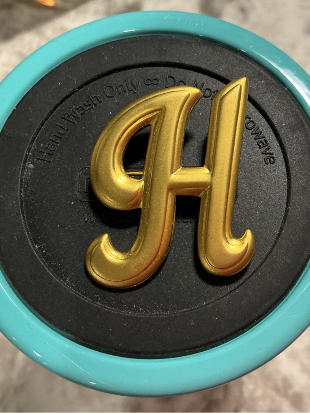 Gold Letter H Monogram Brooch